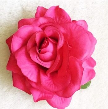 Hårrose Stofrose Hårklips Brochepin Pink