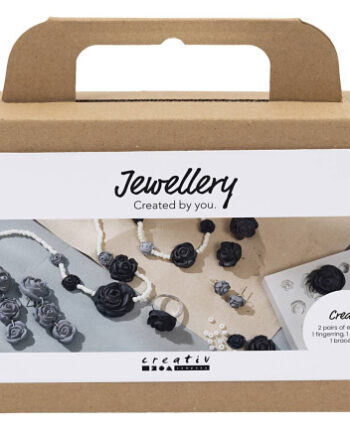 Mini Diy Kit Smykker Roser Sort Sort Hvid Hvid