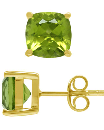 ørestikker Med Peridot 8mm Par Forgyldt