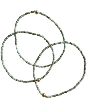 Armbånd Friihof  Siig Perler Grønne Brune
