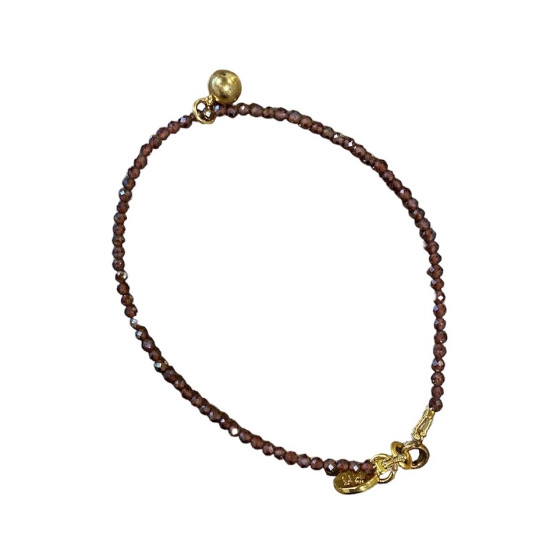 Armbånd Friihof Siig Rødbrun Glasperle