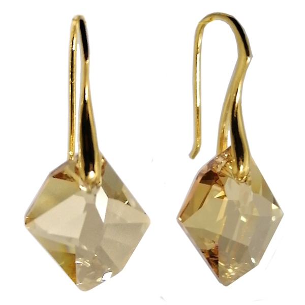 Arctic øreringe Crystal Golden Shadow Guld