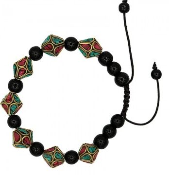 Armbånd Turkis Koral Sort Agat Spirituelle Smykker Godkarmashop