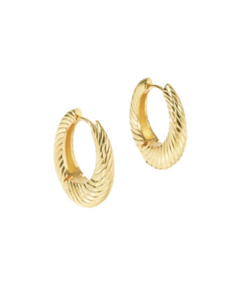 Chunky Line Hoop  Golden