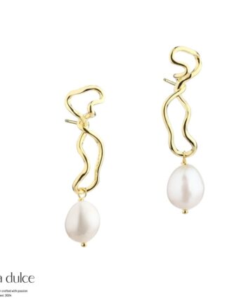 Curly Bodil Earstud  Golden