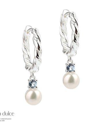 Curly Sky Hoop Big  Silver