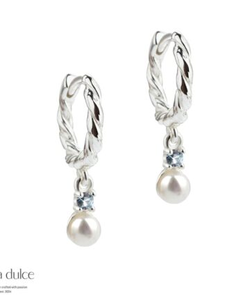 Curly Sky Hoop  Silver