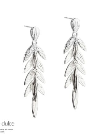 Debbie Leaf Earstud  Silver