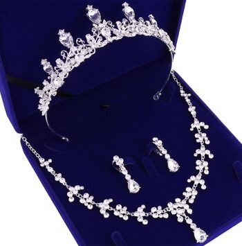 Diadem Tiara Miss Wilma Sødt Romantisk Smykkesæt