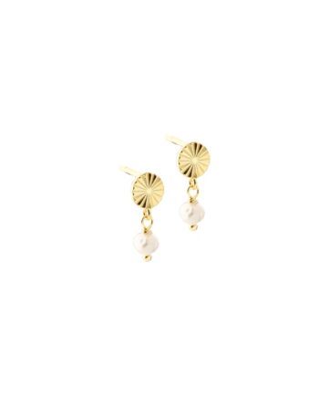 Line Pearl Earstud  Golden
