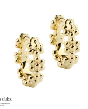 Lots Flowers Hoop Medium  Golden
