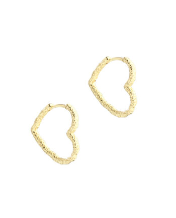 Love Heart Hoop Big  Golden