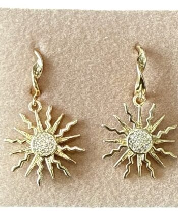 øreringe Friihof  Siig  Sun Earring Guldbelagt