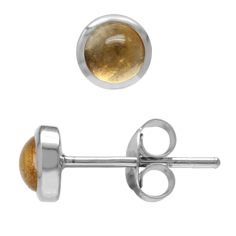 ørestikker Med Citrin ø4mm Par
