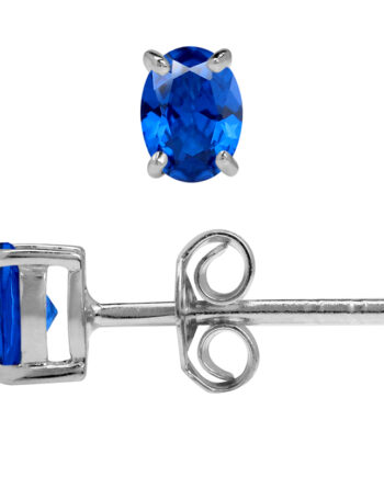 ørestikker Med Safir 5x4mm Par