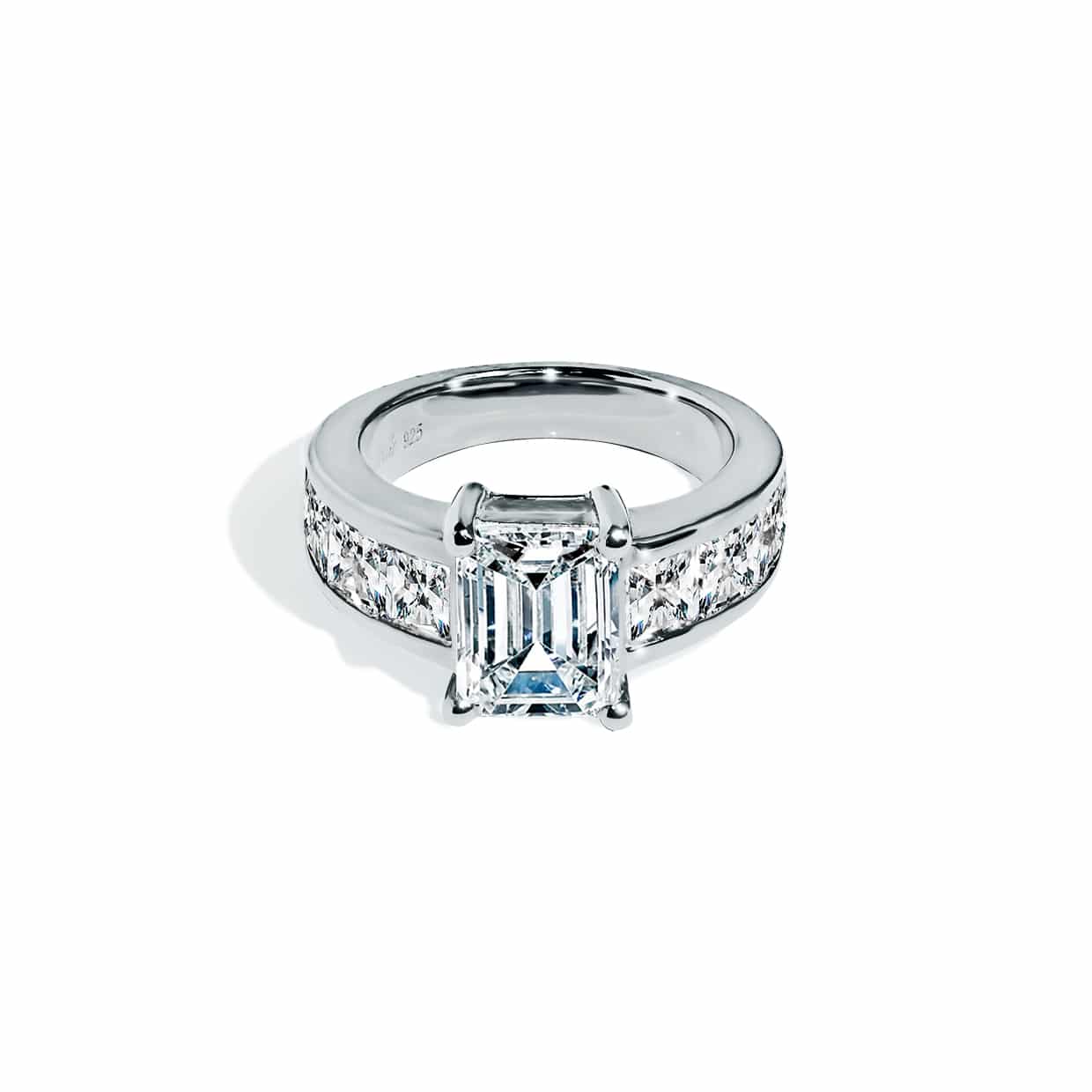 Oxford Prinsesse   Radiant Formet Ring Sølv