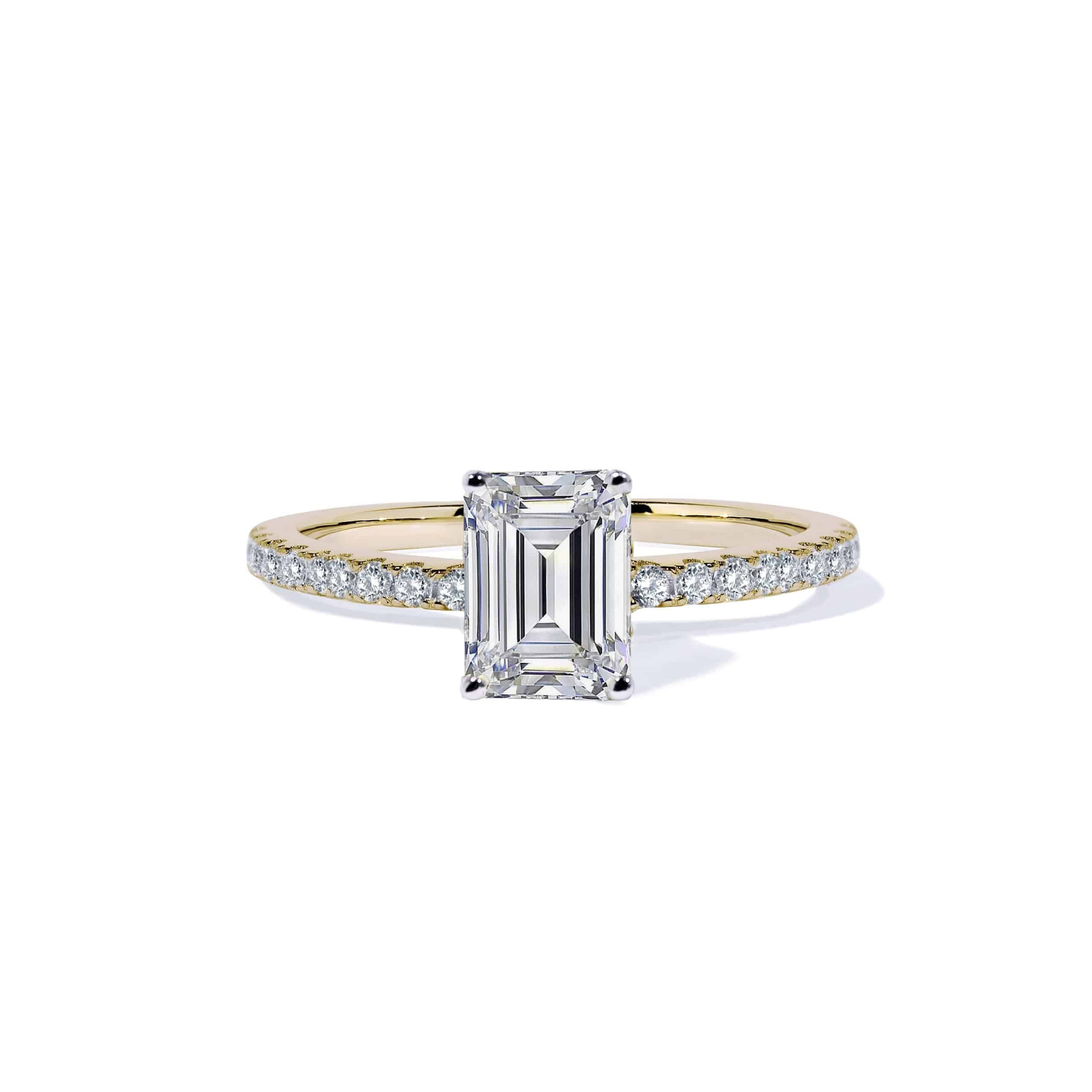 Oxford Radiant Solitaire Ring Forgyldt Sterling Sølv