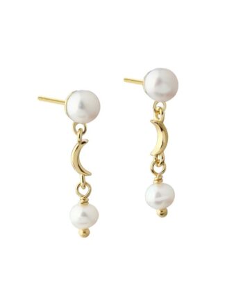 Pearl Moon Earstud  Golden