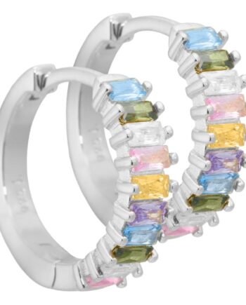 Philina Pastel Hoop  Silver