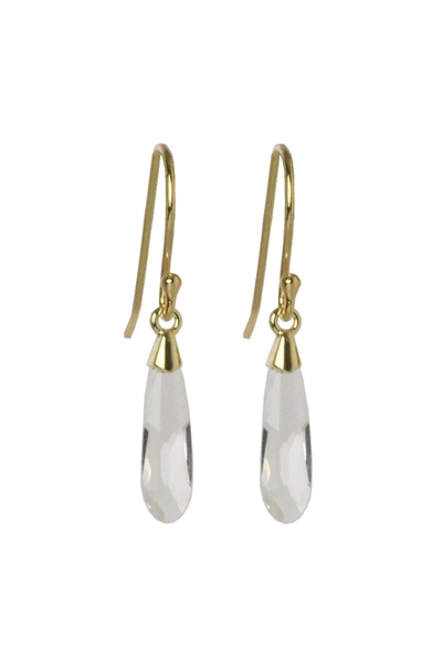 Raindrop øreringe Crystal Guld