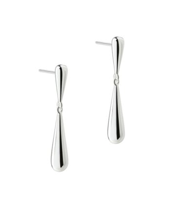 Shiny Drop Earstud  Silver
