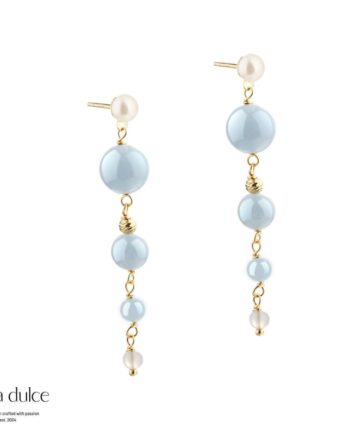 Sky Blue Ghita Earstud  Golden