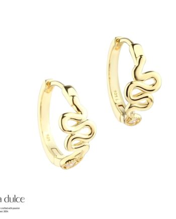Snake Hoops  Golden