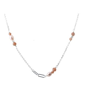Sunella Link Necklace  Silver