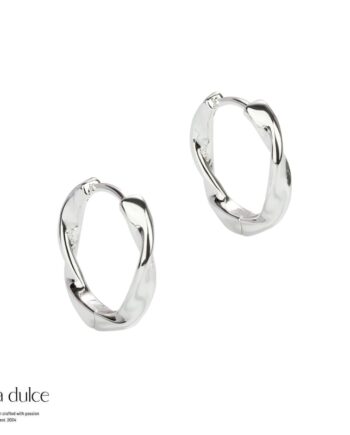 Twirl Hoop  Silver