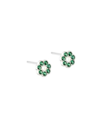 Verde Flower Earstud  Silver