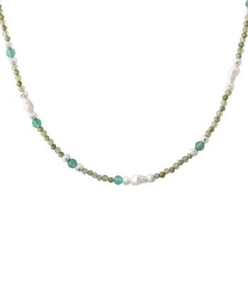 Verde Simple Necklace  Silver