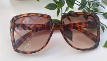 Vintageinspireret Oversize Solbriller Leopard