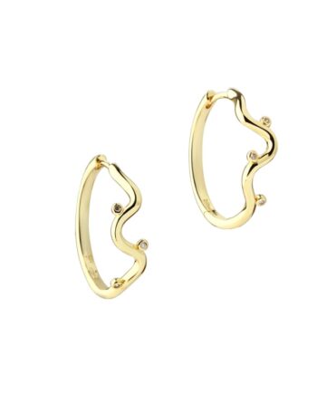 Wavy Hoop Big  Golden