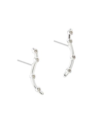 Wavy Stud  Silver
