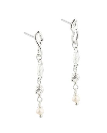 White Garden Earstud  Silver