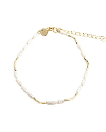 Alura White Bracelet  Golden