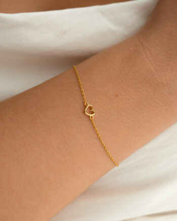 Amore Guld Hjerte Armbånd