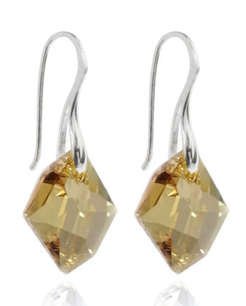 Arctic øreringe  Crystal Golden Shadow Sølv