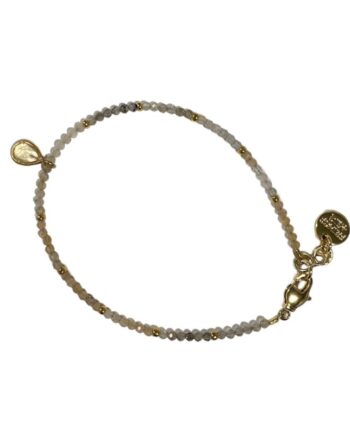 Armbånd Friihof  Siig Brune Perler Sten
