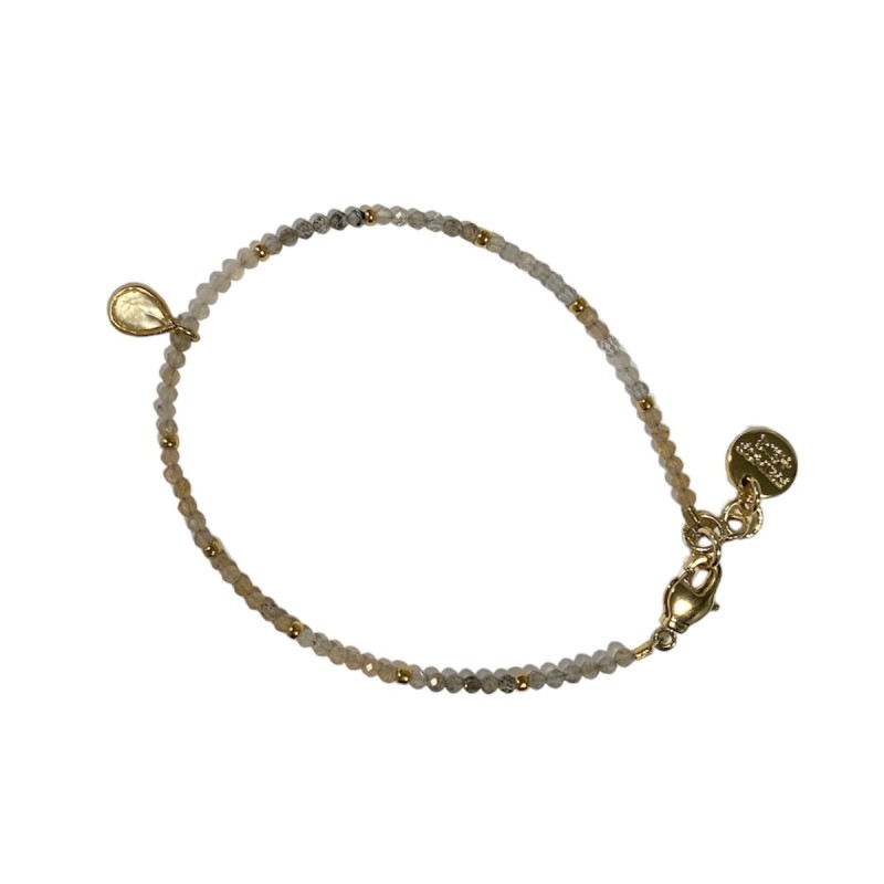 Armbånd Friihof Siig Brune Perler Sten