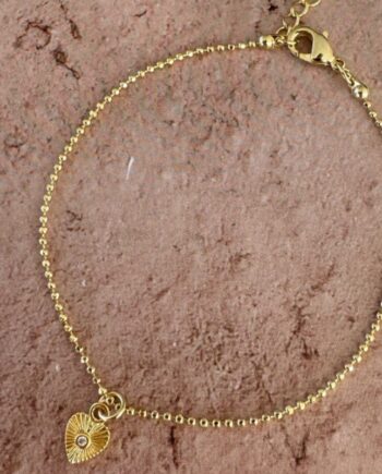 Armbånd Friihof  Siig Guldbelagt  Tiny Heart