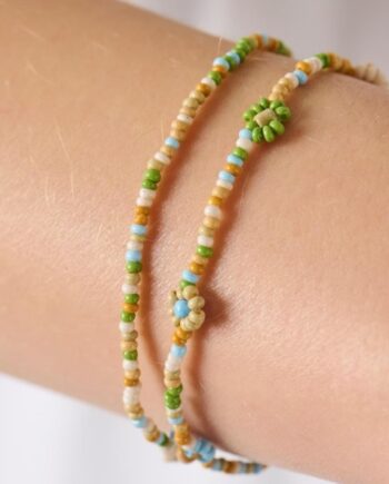 Armbånd Glasperler Blomster Laursen Stk