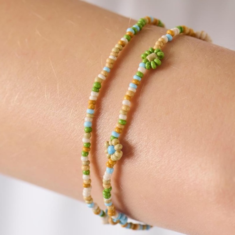 Armbånd Glasperler Blomster Laursen Stk