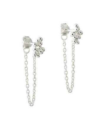 Aya Earstud Chain  Silver