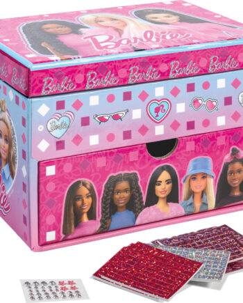 Barbie Smykkeskrin Til Børn Inkl Mosaik Klistermærker