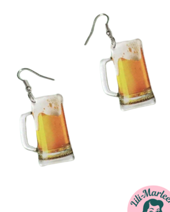 Beer Mug Earrings Sjove øreringe Akryl