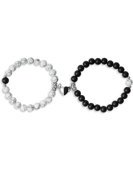 Charmerende Bedste Veninder Armbånd Natursten Hjerte