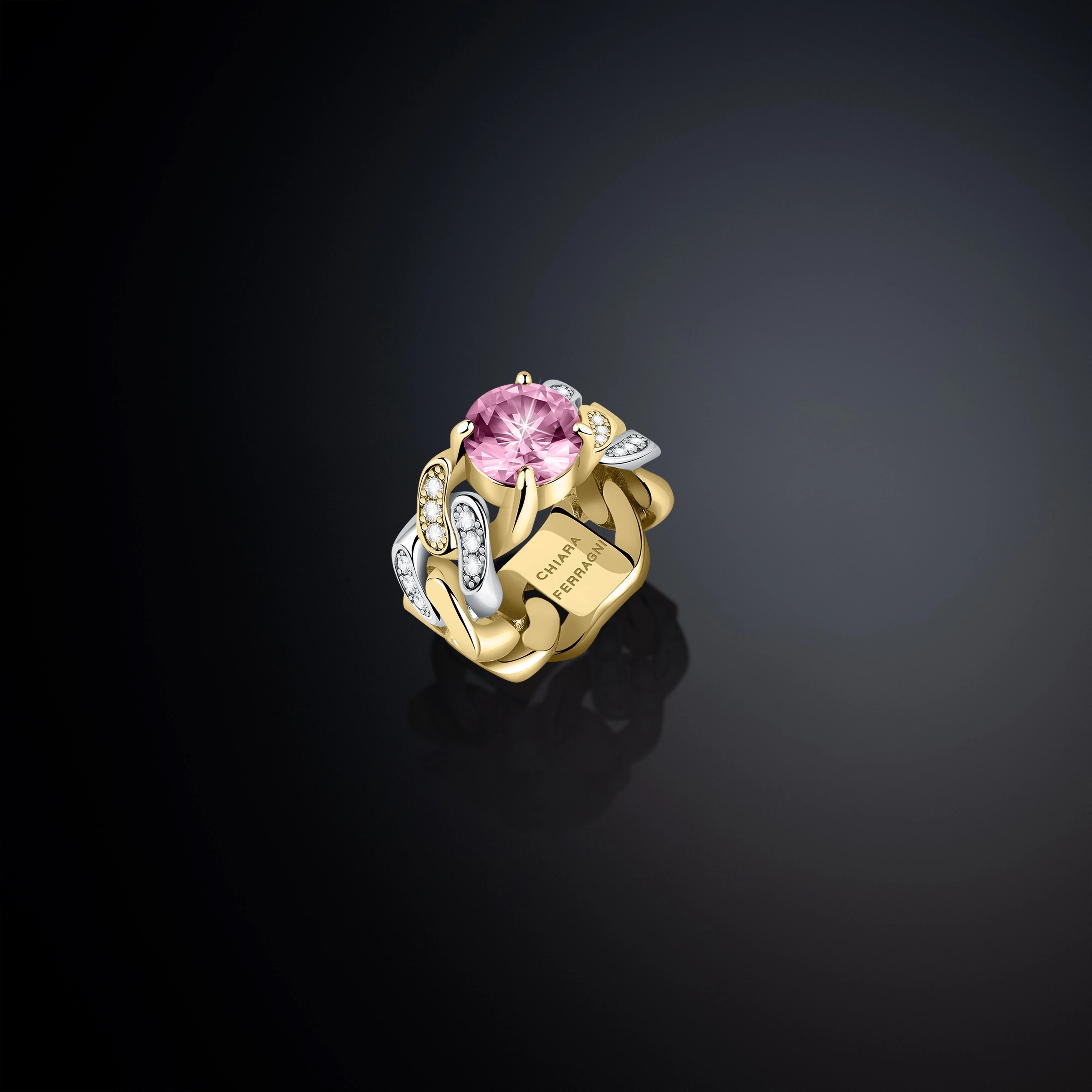 Chiara Ferragni Bossy Chain Ring Guld Str