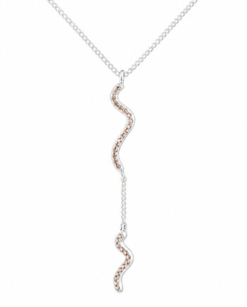 Curva Champagne Necklace  Silver