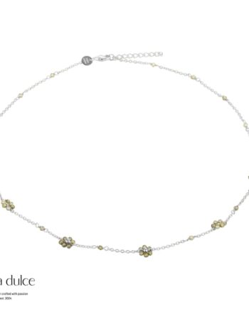 Daisy Olive Necklace  Silver